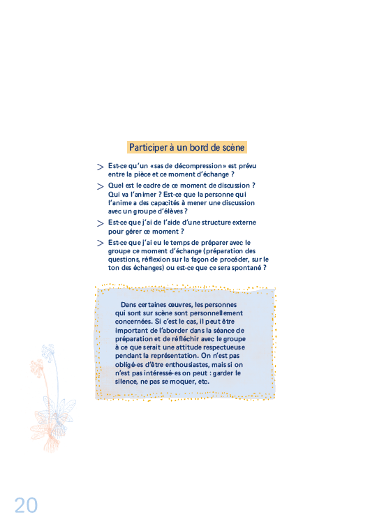 Avant-scène : Aborder avec des jeunes une œuvre sur la thématique des violences sexuelles faites aux mineur·es – Image 4