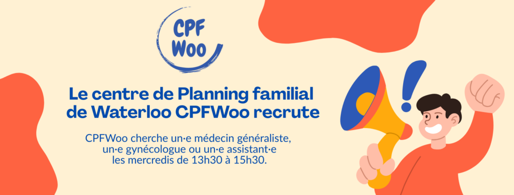 Le centre de planning familial de Waterloo CPFWoo recrute !